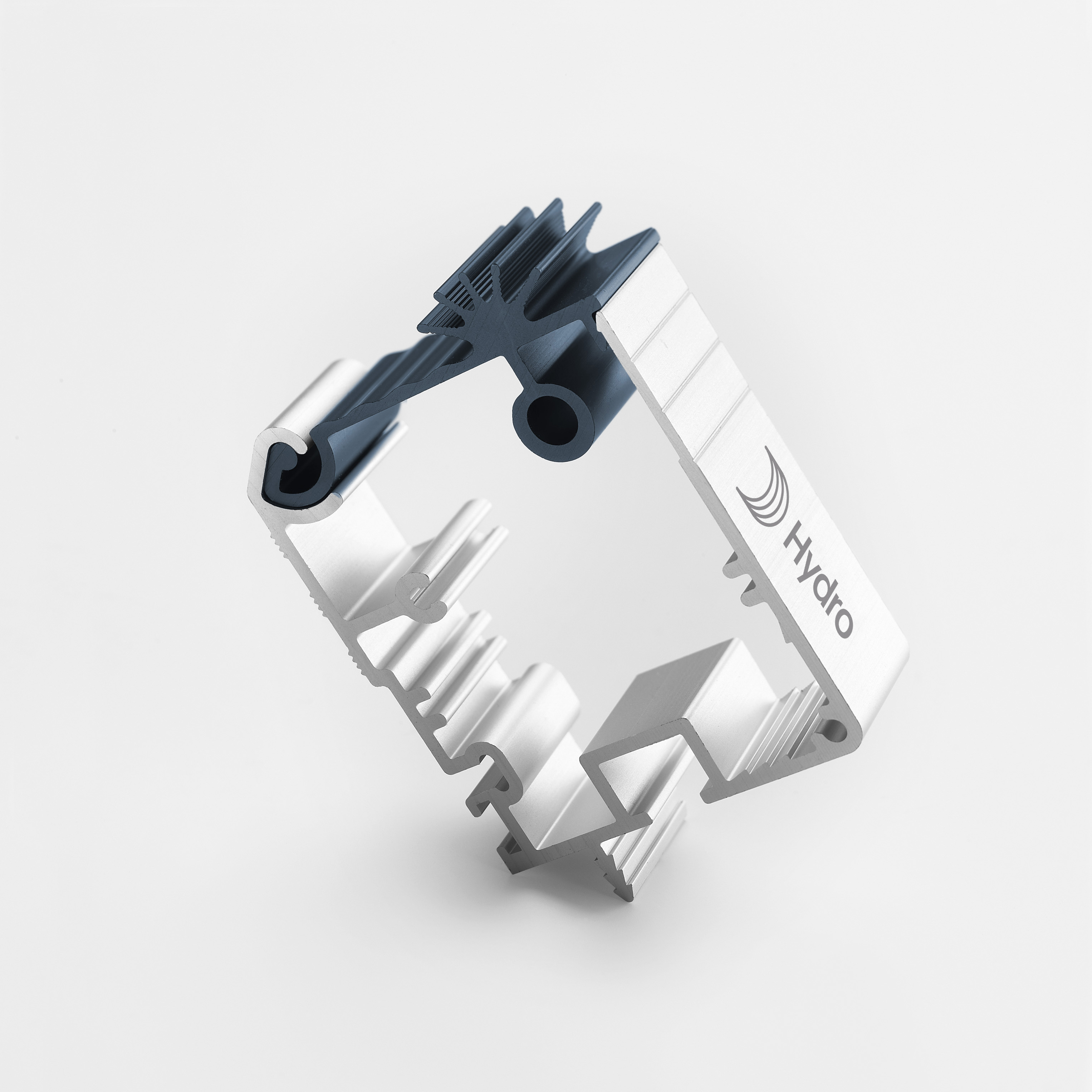 a silver and black object